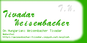 tivadar weisenbacher business card